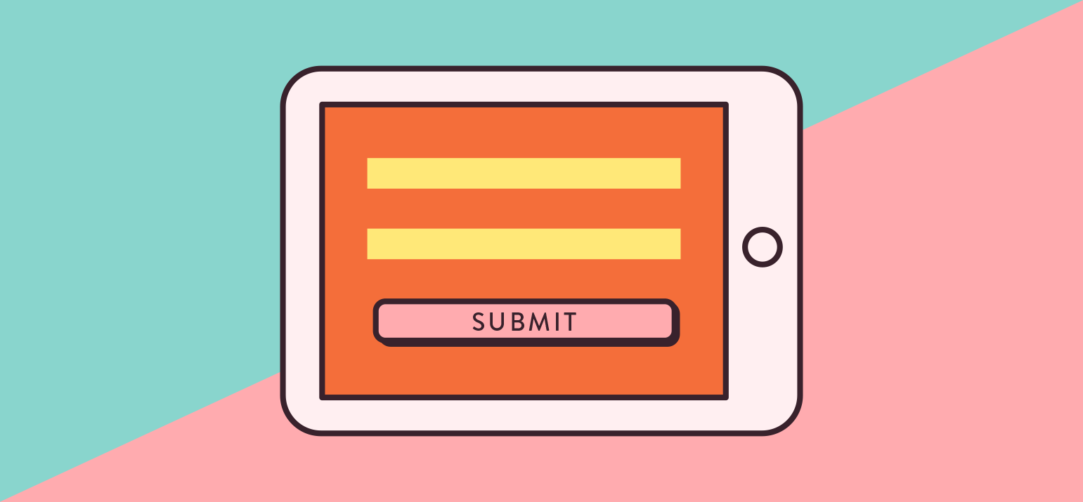 button link url form iPad signup forms